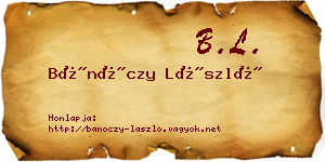 Bánóczy László névjegykártya