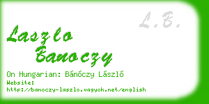 laszlo banoczy business card