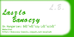 laszlo banoczy business card